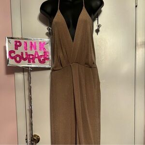 Gold Halter Jumpsuit